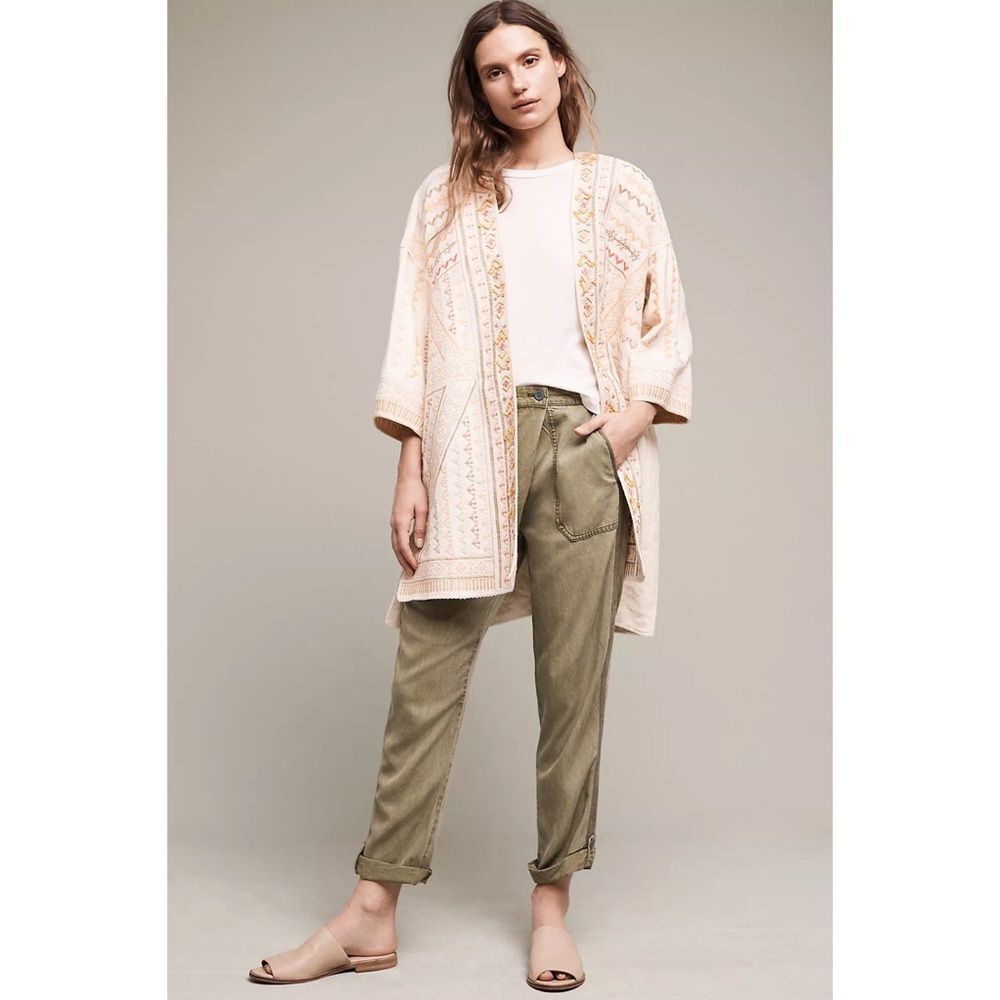 Anthropologie Paloma Embroidered Kimono Jacket